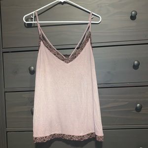 American Eagle Tank top with Lace Trim
